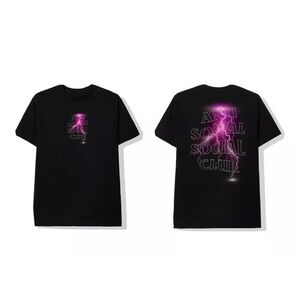 Anti Social Social Club ASSC Black Purple Lightning “Save Your Tears” Shirt